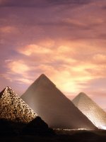 The Pyramids at night