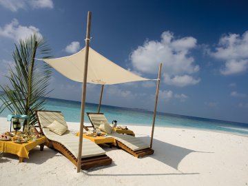 Beach Chairs Under Pergola