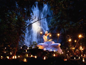 Candlelit Jungle Waterfall